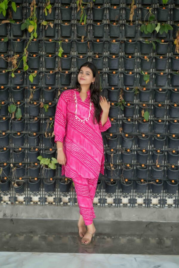 Lehariya Print Pink Co-Ord Set
