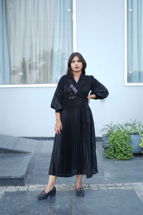 Exclusive Areum Regal Black Designer Dress for Women